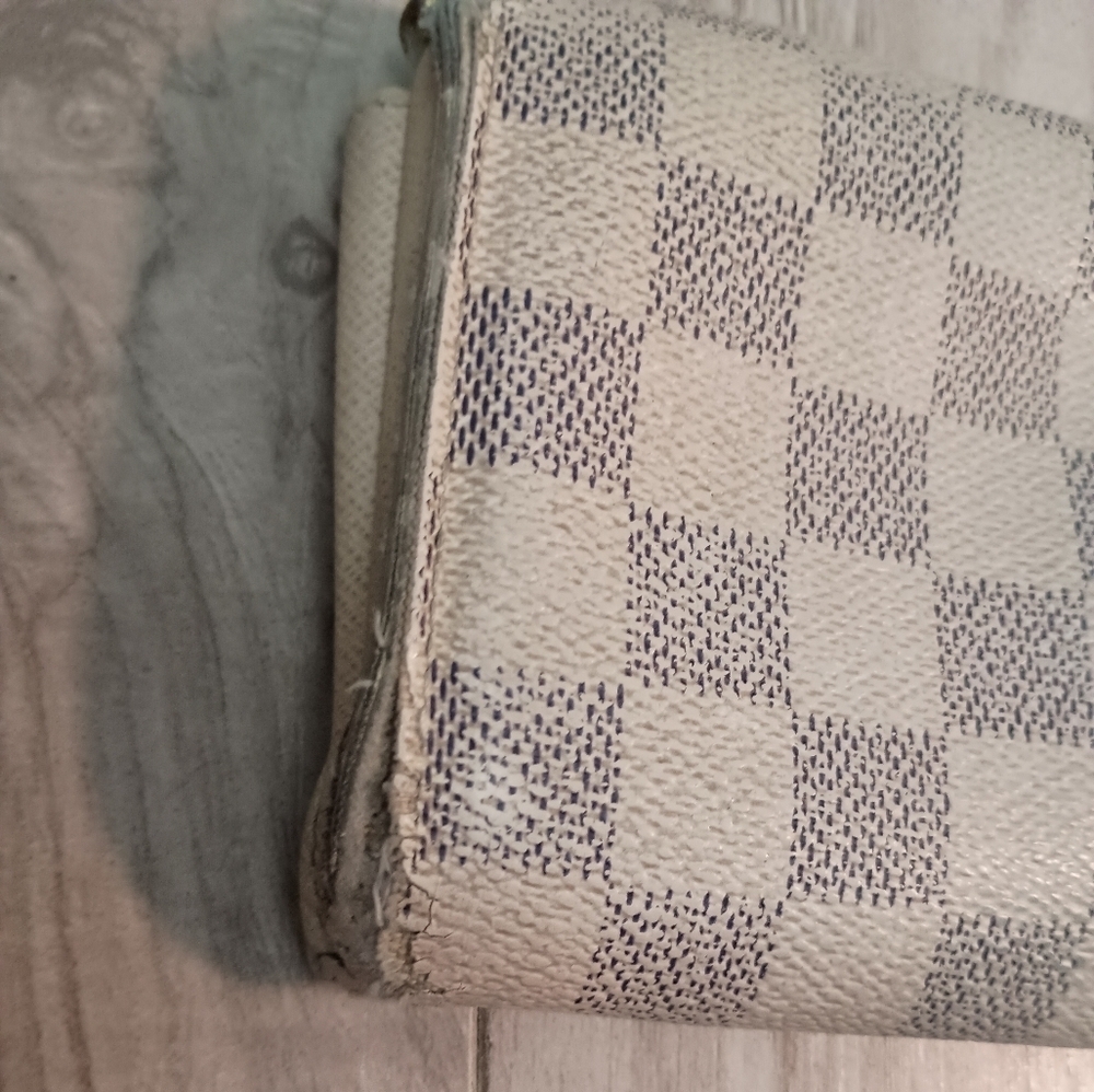 Authentic LOUIS VUITTON Damier Azur Portefeuille Sarah Long Wallet - Picture 7 of 16